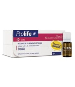 Prolife 10 Forte - Integratore di fermenti lattici vivi - Formato 12 Flaconcini Da 8ml