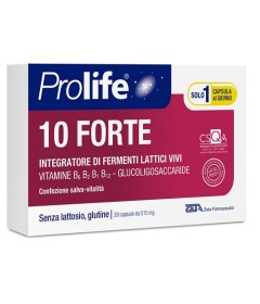 Prolife 10 forte Integratore alimentare di probiotici e vitamine - Formato 20 capsule 