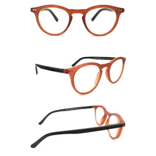 Occhiali da lettura modello Alicudi colore nero e ruggine +2,50 Occhiali da lettura modello Alicudi colore nero e ruggine +2,50