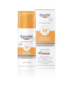 Eucerin sun pigmento control - Crema solare viso colorazione media - Riduce le macchie e ne previene la ricomparsa - Flacone 50 ml