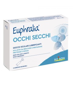 Euphralia occhi secchi - Collirio lubrificante protegge, ripara e lenisce bruciore e irritazione anche con lenti a contatto  - Confezione 15 flaconcini monodose 