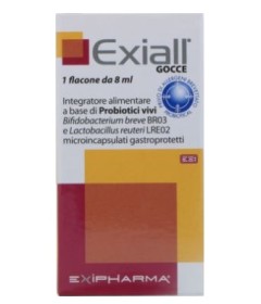 Exiall  - integratore alimentare per favorire l’equilibrio della flora batterica intestinale - Flaconcino da 8 ml