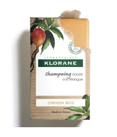 Klorane Shampoo Solido Mango  nutre e ridona luminosità  ai Capelli Secchi - Saponetta da 80g