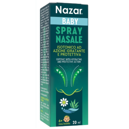 Nazar Baby Spray nasale isotonico a base di acqua di mare - Flaconcino 20 ml Nazar Baby Spray nasale isotonico a base di acqua di mare - Flaconcino 20 ml