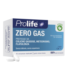 Prolife Zerogas - Dispositivo medico utile in caso di flatulenza - Formato 45 Compresse