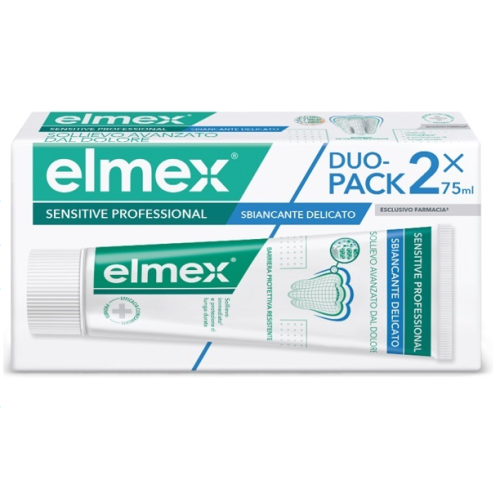 Elmex sensitive professional whitening dentifricio - Bipack 2 tubi da 75 ml Elmex sensitive professional whitening dentifricio - Bipack 2 tubi da 75 ml