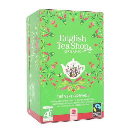 English Tea Shop Organic Green Tea Pomegranate - confezione 20 filtri English Tea Shop Organic Green Tea Pomegranate - confezione 20 filtri