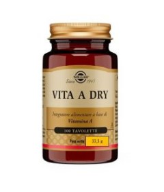 Solgar Vita A Dry - Integratore alimentare a base di vitamina A liofilizzata - Formato 100 tavolette