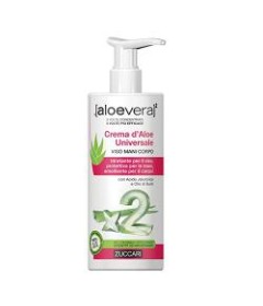 ALoevera2 Crema d'Aloe   Universale Idratante Viso, Mani e Corpo - Flacone con dispenser 300 ml 