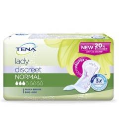  Tena Lady Discreet Normal - Assorbente per incontinenza da lieve a moderata - Formato 12 pezzi