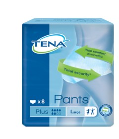 PANNOLONE PULL-UP TENA PANTS PLUS TAGLIA LARGE 8 PEZZI