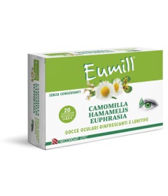Eumill Gocce oculari utili per alleviare affaticamento ed arrossamento  - Confezione contenente 20 flaconcini da 0,5 ml.