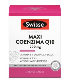 Swisse Coenzima Maxi Q10 - Integratore alimentare con vitamine B1 e B12 e coenzima Q10 - Formato 30 capsule