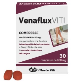 Venaflux Viti - Integratore alimentare per la funzionalità del microcircolo - Formato 30 compresse 