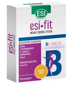 Esi Fit BIlancia Azione Urto - Integratore alimentare per limitare l'assorbimento di grassi e carboidrati - Formato 24 ovalette