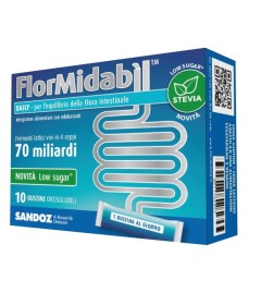 FlorMidabìl Daily - Integratore alimentare a base di probiotici con Stevia - Formato 10 buste  