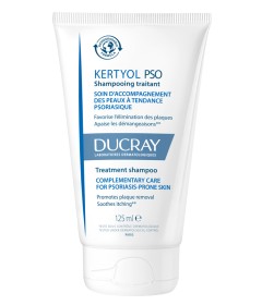 Ducray Kertyol Pso Shampoo Trattante - Indicato per il cuoio  capelluto con pecche secche e tendenza psoriasica - Flacone 125 ml