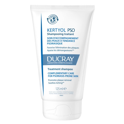 Ducray Kertyol Pso Shampoo Trattante - Indicato per il cuoio  capelluto con pecche secche e tendenza psoriasica - Flacone 125 ml