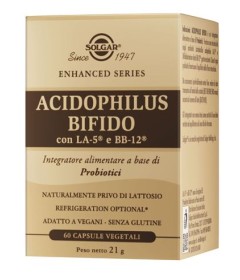 Solgar Acidophilus bifido - Integratore alimentare per favorire l'equilibrio della flora intestinale - Formato 60 capsule  