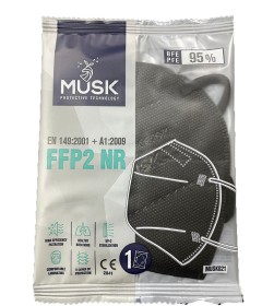 MASCHERINA FFP2 NERA MUSK 10PZ