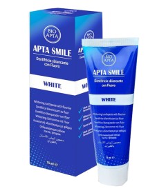 Aptasmile Dentifricio sbiancante con Fluoro - Flacone da 75 ml