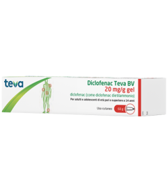 DICLOFENAC TEVA*GEL 60G 20MG/G