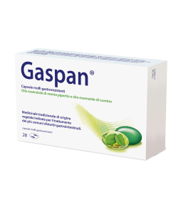 Gaspan 28 capsule molli - Indicato per disturbi gastrointestinali, dolore addominale, crampi e sindrome del colon irritabile - Scadenza 04/2026