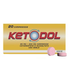 KETODOL 25 mg + 200 mg- Formato 20 Compresse