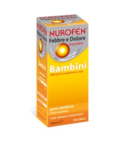 NUROFEN FEBBRE E DOLORE*BB orale sosp 150 ml 100 mg/5 ml arancia senza zucchero con siringa