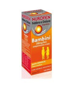 NUROFEN FEBBRE E DOLORE*orale sosp 100 ml 200 mg/5 ml arancia senza zucchero con siringa