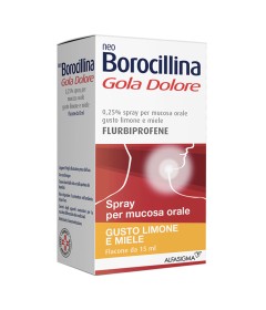 NEOBOROCILLINA GOLA DOLORE*1 flaconcino spray mucosa orale 15 ml 0,25% limone e miele