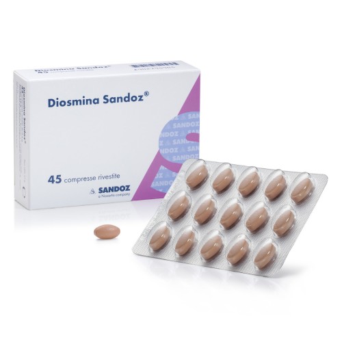Diosmina sandoz 45 compresse - Integratore alimentare per emorroidi, cellulite, vene varicose e fragilità capillare- Scadenza 08/2024