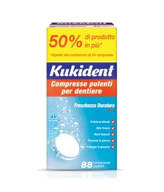 Kukident  Cleaser Fresch - Foramato da 88 Compresse  per la Pulizia di Protesi  Dentarie