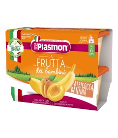PLASMON SAPORI DI NATURA OMOGENEIZZATO ALBICOCCA E BANANA 100 G X 4 PEZZI