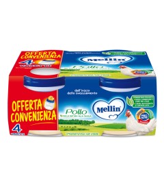 MELLIN OMOGENEIZZATO POLLO 4X80 G