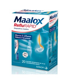 SOSPENSIONE ORALE MAALOX REFLURAPID 20 BUSTINE MONODOSE DA 10 ML