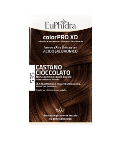 EUPHIDRA COLORPRO XD 535 CASTANO CIOCCOLATO GEL COLORANTE CAPELLI IN FLACONE + ATTIVANTE + BALSAMO + GUANTI