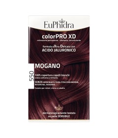 EUPHIDRA COLORPRO XD 550 MOGANO GEL COLORANTE CAPELLI IN FLACONE + ATTIVANTE + BALSAMO + GUANTI