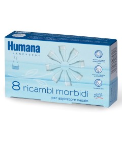 SET RICAMBI MORBIDI PER ASPIRATORE NASALE HUMANA 8 PEZZI