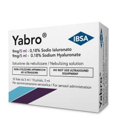 YABRO AEROSOL SODIO IALURONATO 0,18% SOLUZIONE DA NEBULIZZARE 10 FIALE DA 5 ML