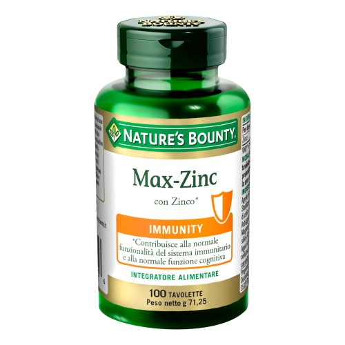 Max-Zinc - Integratore alimentare a base di zinco - Formato 100 tavolette