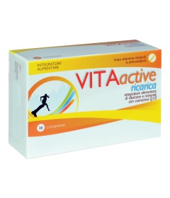 Vita active ricarica - Integratore alimentare  indicato in caso di stress, stanchezza o debolezza, favorisce sostegno del sistema immunitario - Formato 30 compresse