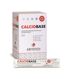 Calciobase  -  Integratore alimentare a base di calcio Gusto ciliegia senza zuccheri aggiunti - Formato 30 stick da 10 ml