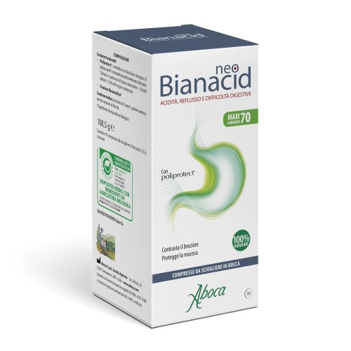Neobianacid 70 compresse masticabili - Contrasta il bruciore e protegge la mucosa 