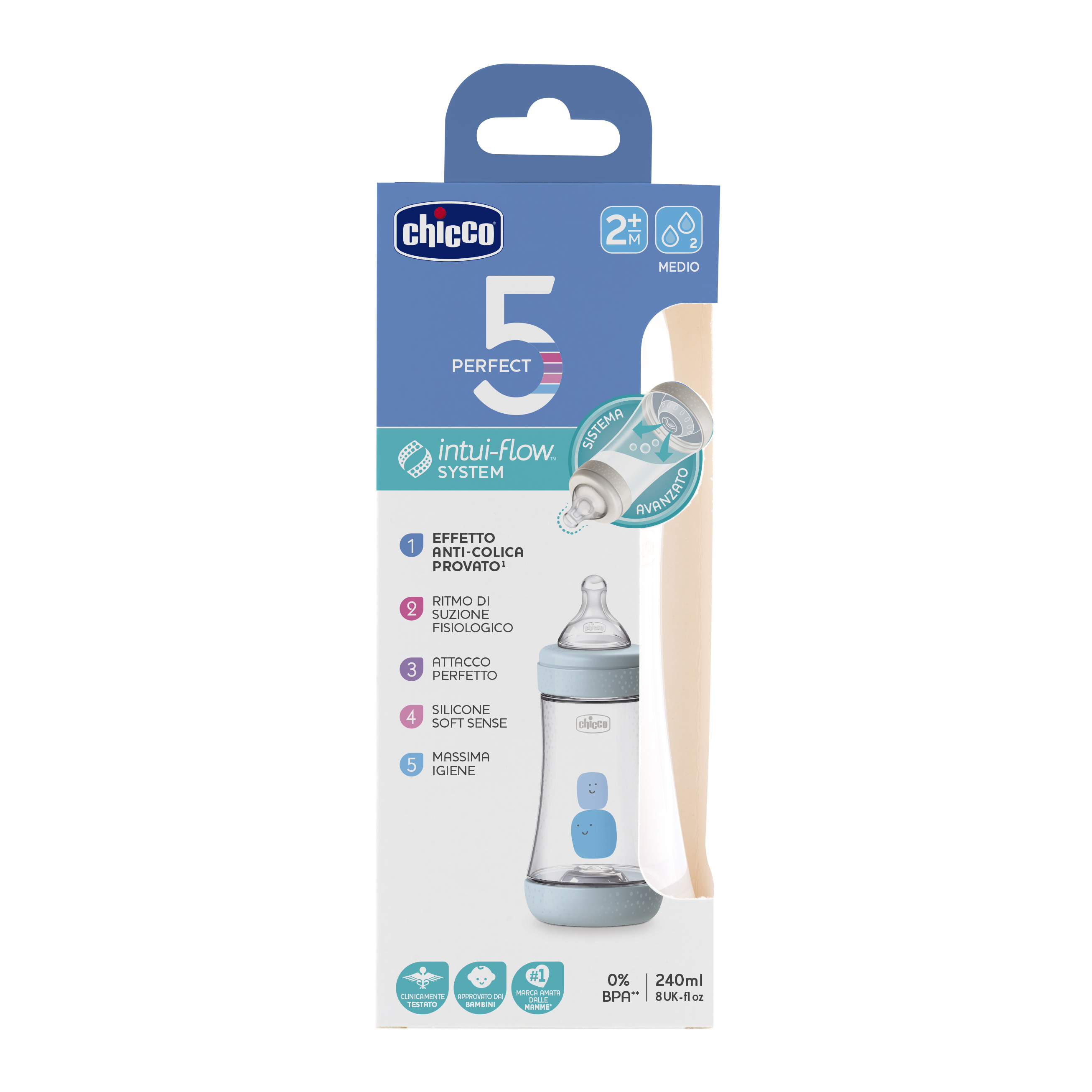 Chicco (artsana) Chicco Biberon Perfect 5 Boy 240